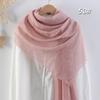 Sciarpa da donna in cotone lino seta - Per tutte le stagioni, colore unito, versatile foulard per testa e parasole