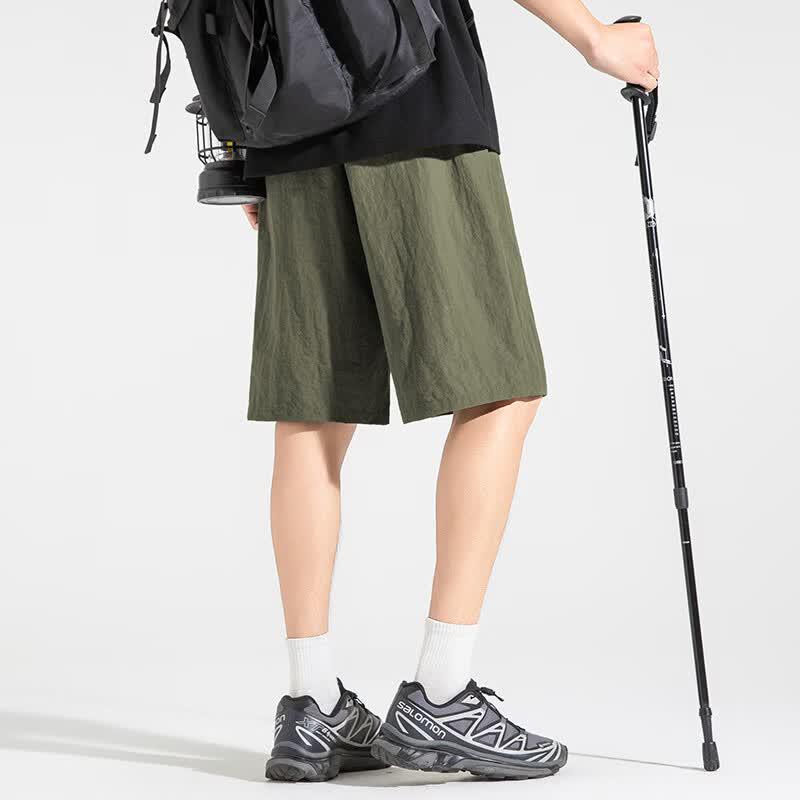 Mark Hua Fei Men's Mountain-Inspired Ice Silk Casual Shorts