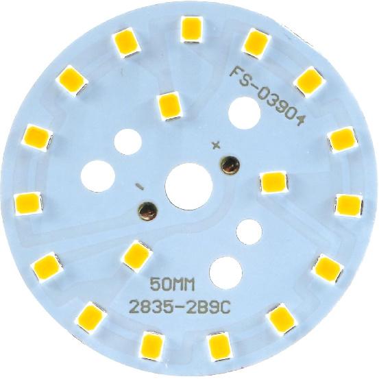 uxcell LED Chip Bulb 300mA 9W 18 LEDs 5730 Surface Mounted Devices Module Aluminum Board Warm White Super Bright 50mm Dia for Floodlight