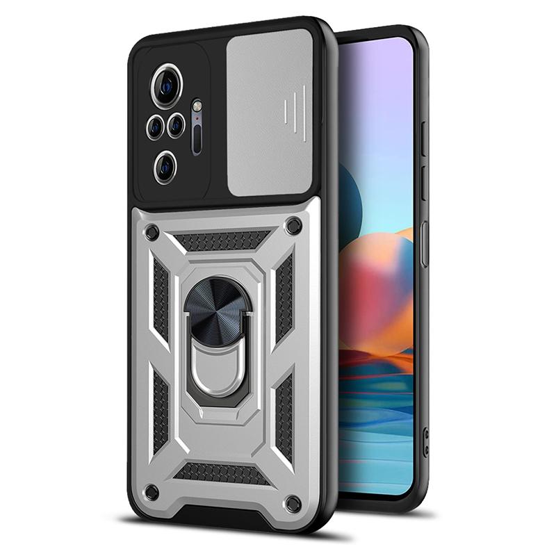 For Xiaomi Redmi 12 13C 4G Camera Shockproof Armor Case Redmi Note 10 10S 11 11S 12 13 Pro X5 X6  Car Magnetic Holder Ring Cover