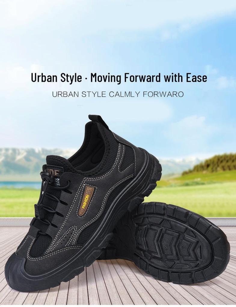 Men's Spring/Autumn Non-Slip Breathable Hiking Shoes - Versatile, Fashionable, Soft Sole, Wear-Resistant Casual Dad Shoes