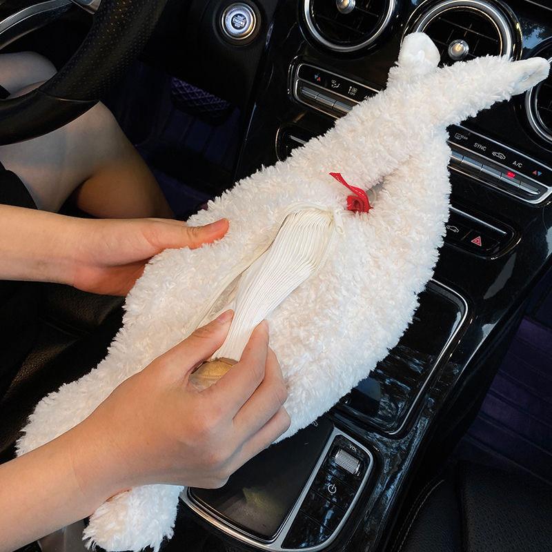 Plüsch Hund Taschentuchbox Abdeckung 2024 Neues Autozubehör für Armlehne mit weicher PP-Baumwolle