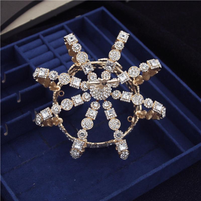 Baroque Royal King Crown Male Diadem Bridal Wedding Hair Ornaments for Women Queen Tiaras and Crowns Head Jewelry