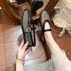 Women Sandals New Flat Soft Soled Mary Jane Shoes for Women Mesh Breathable Versatile Sandals Women Sandalias De Mujer