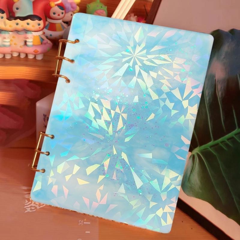 Holographic Light and Shadow Notebook Cover Decorative Silicone Mold Mirror AB Surface Jewelry DIY Handmade Tool