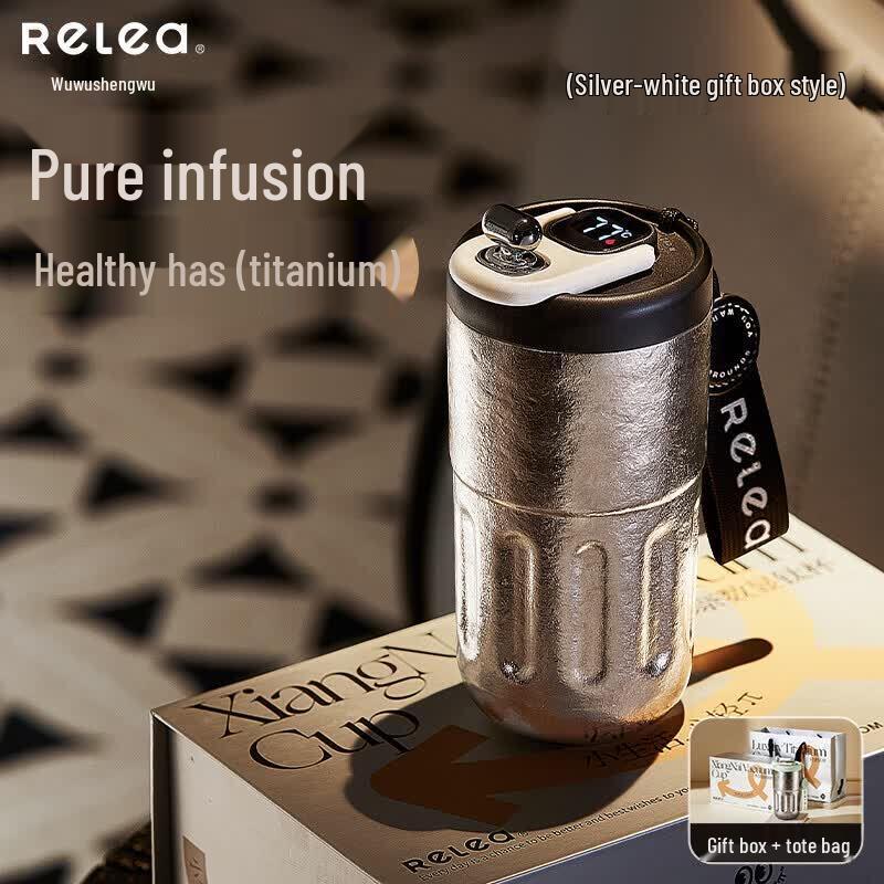 RELEA 410ml Titanium Insulated Coffee Mug