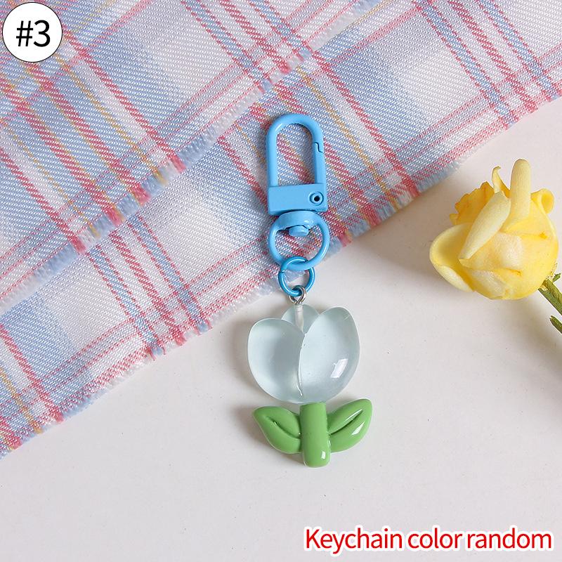 Lieblicher Sakura-Blumen-Schlüsselanhänger-Anhänger Niedlicher Farbiger Transparenter Blumen-Schlüsselanhänger-Anhänger Emaille-Taschenanhänger Charms Schlüsselring