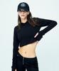 ATTENTIONROW FOR WOMEN Big Flower Logo Embroidered Ball Cap (Black)