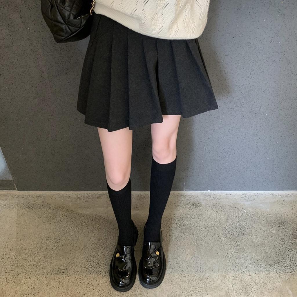 Shei Su Yinyin Same Holwartz~ Small Gold Coins Thick-Soled Stepping Heel Lazy Thick Heel Loafers Women'S Small Leather Shoes