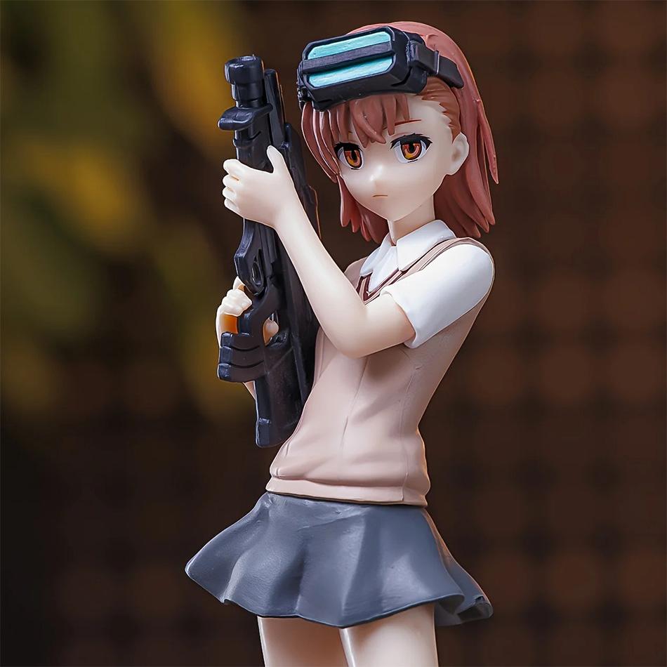17cm Anime A Certain Magical Index Misaka Mikoto Railgun Girl Anime Figur PVC Actionfiguren Modell Anime Cartoon Modell Spielzeug Geschenk