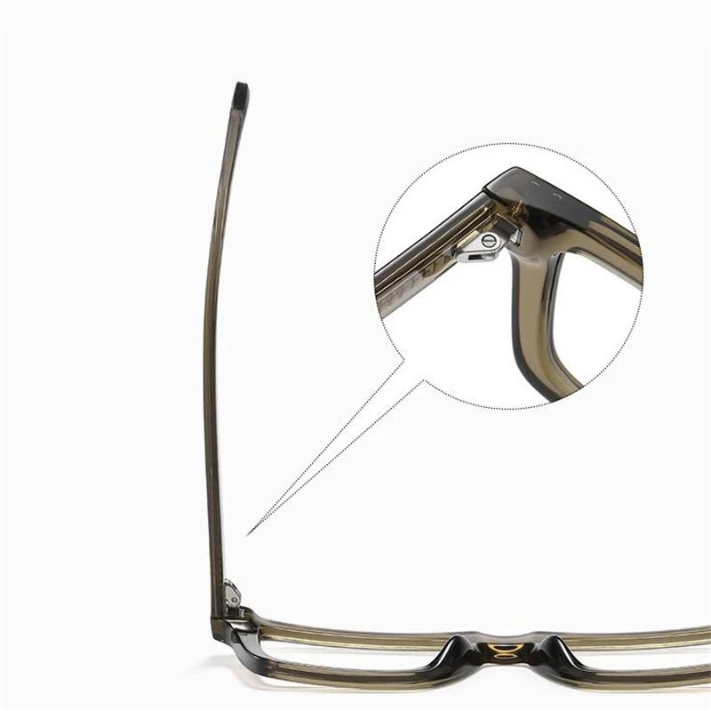 Transparent Gray Square TR90 Optical Eyeglasses Prescription Shortsighted Hyperopia Progressive Frames