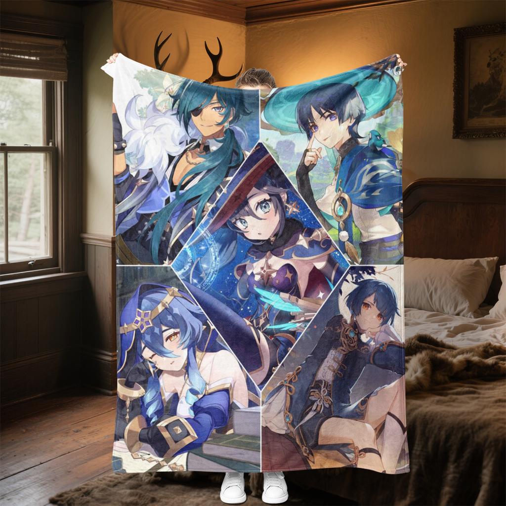 Genshin Heroes Blanket Soft And Portable All Season Home Bed Sofa Blanket Office Travel Nap Break Warm Blanket
