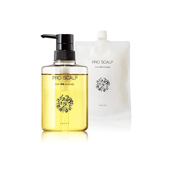 imini Pro Scalp All-in-one Shampoo (Aging Care for Scalp and Hair) Volume Shiny LPS Naturally Derived Non-Silicon (Refill + Special Bottle) Drying