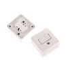 10Pcs Hand-Held Bedside Switch Square Flat Button Single Control Switch Wiring Button Rocker