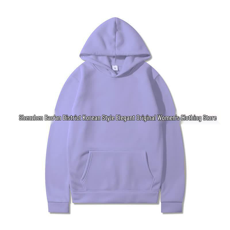 Women's Autumn 2026 Loose Casual Printed Hooded Plus Velvet Top