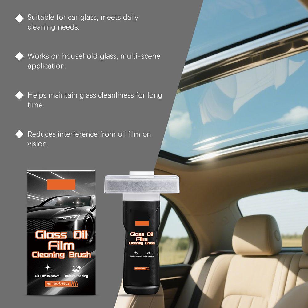 Car Glass Oil Film Cleaning Brush Automotive Glass Sponge Cleaning Brush Front Inner Windshield Glass Oil Film Remover