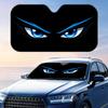 Blue Angry Eye Print Sun Visor Car Front Windshield Sun Shade Foldable Reflective UV Protection Heat Insulation Cover