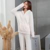 Thicken Plush Flannel Sleepwear Loungewear Winter Furry Female 2Pcs Pajamas Set Casual Cartoon Hooded Pijamas Suit Homewear