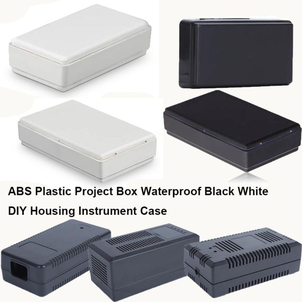 Black White Enclosure Project Box ABS Plastic Storage Case New Electronic Home Supplies