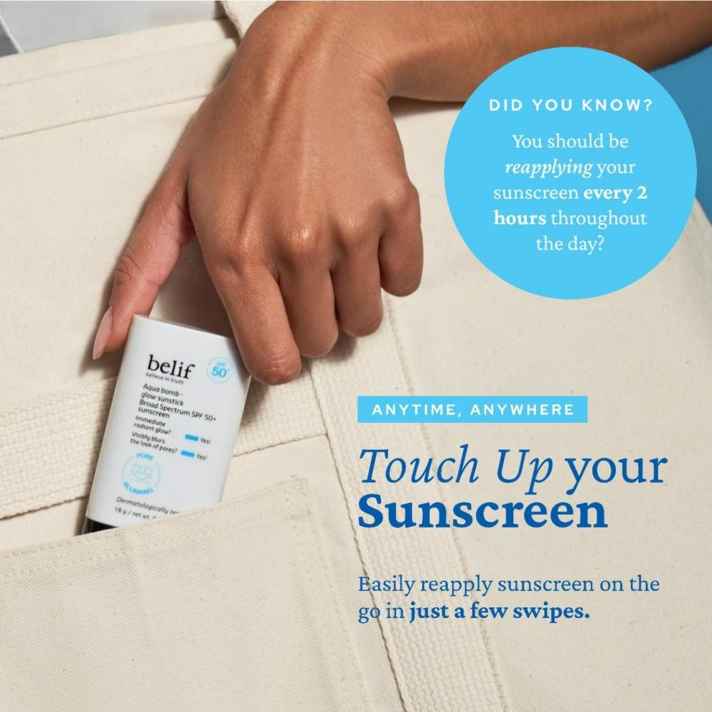 Belif Aqua Bomb Korean Glow Sunstick Spf 50+ 18 G