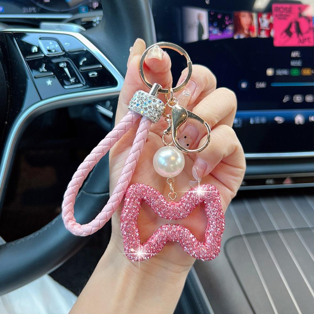 Hollow Out Design Leather Rope Keychain Simple Style Car Key Pendant  Personal Accessories
