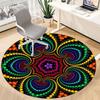 1pc Psychedelic Pattern Chair Carpet for Office Non-Slip, Machine Washable Rug for Office - Holiday DecorMachine Made Yy251029021