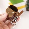 Kawaii Mini Bag Keychain PU Leather Small Handbag Coin Purses Keyring Headphone Bag Women Car Purse Pendant Keyholders Gift