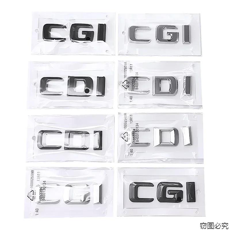 ABS Car Tail Letters Emblem Sticker Auto Fender Side Badge for Mercedes Benz CGI CDI Logo W111 W210 W213 W203 W205 CLK CLA GLA RW1