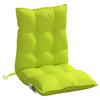 2 Piece Low Back Chair Cushions Neon Green Oxford Fabric