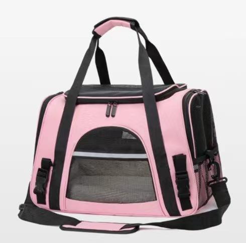 

Pet Car Bag Multi-entrance Cat Bag Go Out Portable Outdoor Cat Go Out Bag Pet Bag (pink,44x 28 x25) розовый