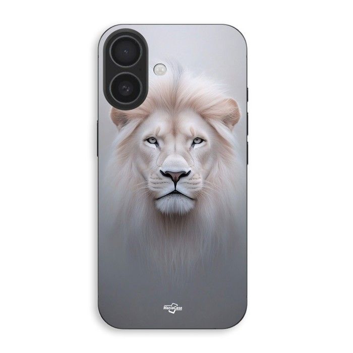 Phone Case - MANIACASE - Iphone 16 - Silicone - Flexible - White Lion