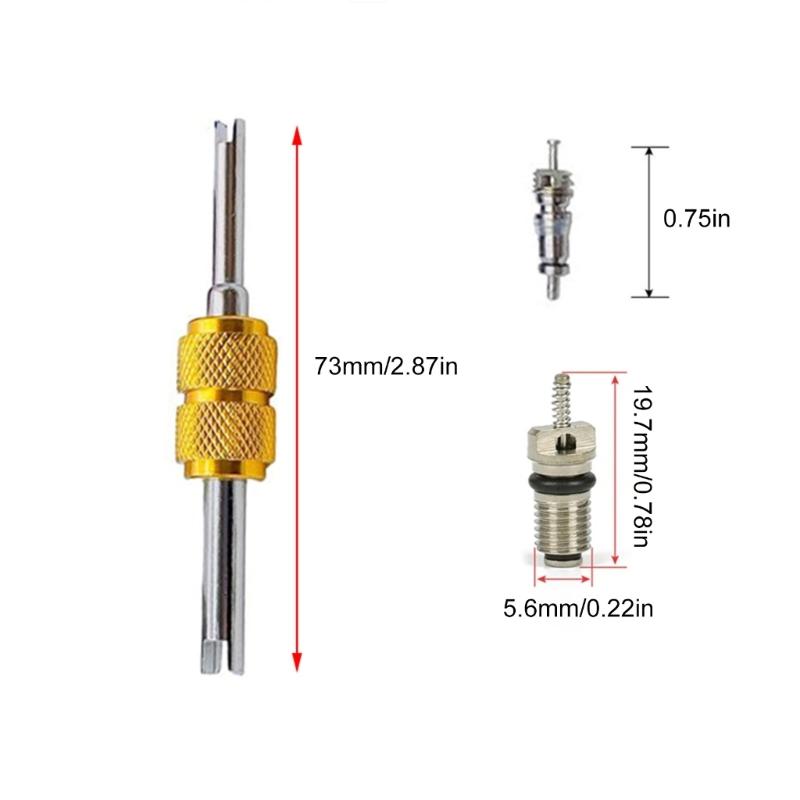 Air Conditioner Service Tool Valves Cores Assortment Valves Core Remover Air Conditioner Repair Accessory for R12 R134A