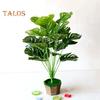 1 Bouquet Artificial Plastic Monstera Leaf Green Plant Home Hotel Cafe Decor Live City Fashion Home Decor