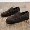 Fashion New Designer Gentleman Pointed Brown Black Wedding Formal Suede Leather Shoes For Men Casual Loafers Homecoming Dress Footwear