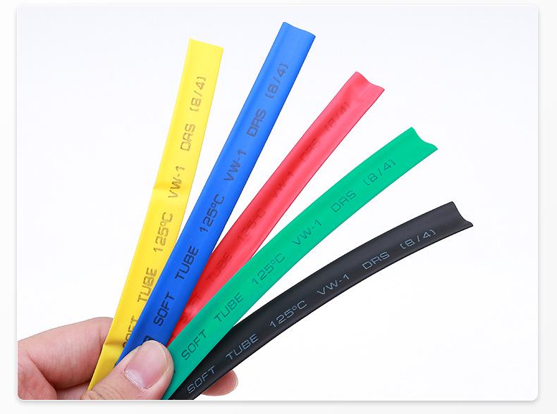 Five-Color Thickened Heat Shrink Tubing: Waterproof Wire Protection Sleeve for Low Voltage Cables