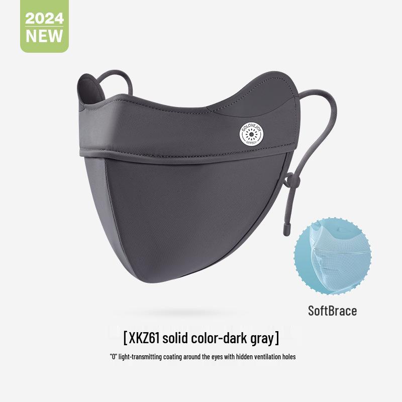 Gudeng Women's Ice Silk Sunscreen Mask: Breathable, UV-Protection, Summer Blush Face Mask with Eye Corner Protection (XKZ42)