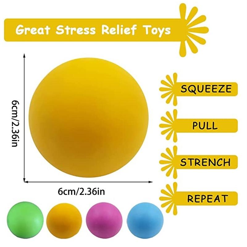 Soft Elastic Squeeze Toy 4PCS with Color Changing for Hand Relaxation and Daily Stress Management Adult Student Use