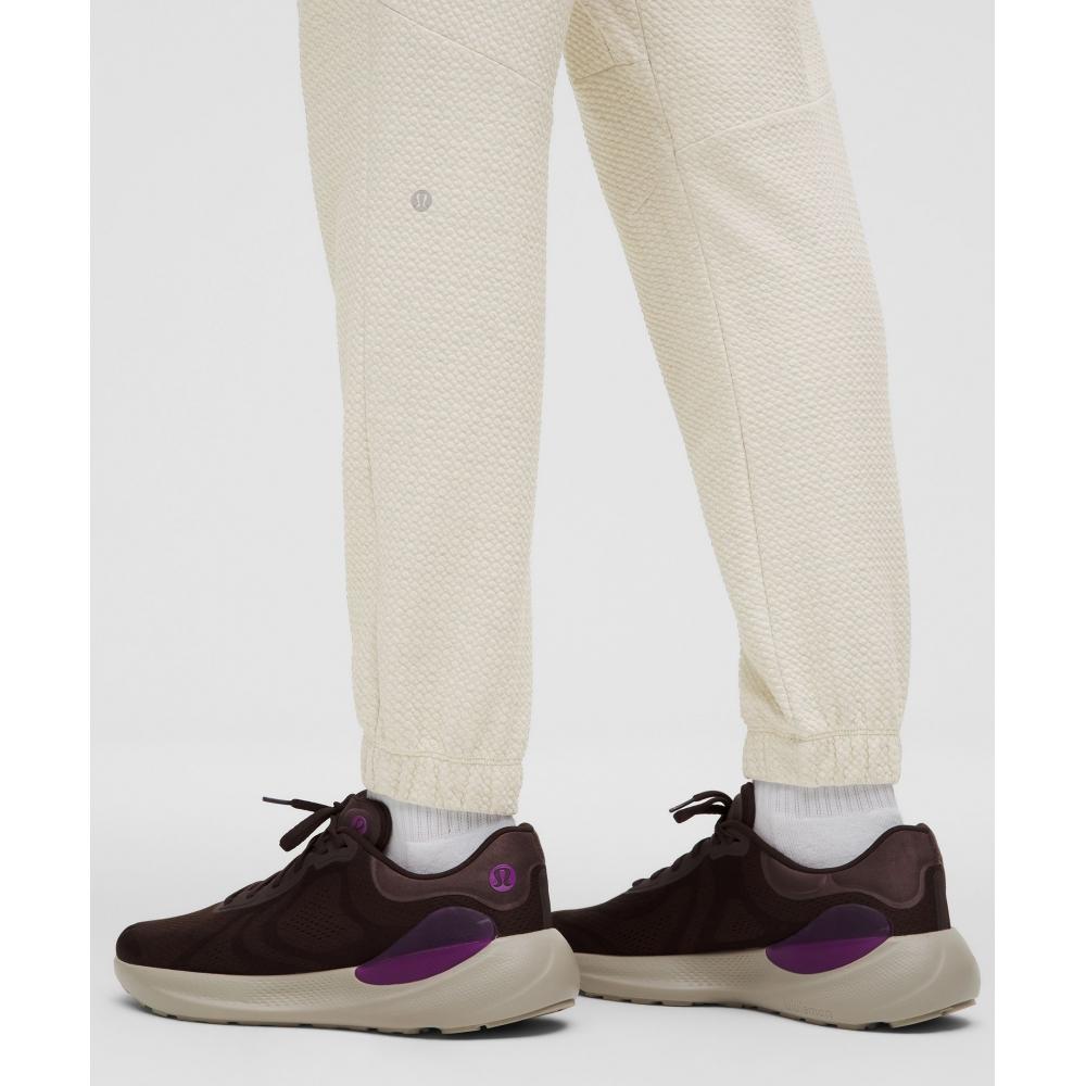 Lululemon Textured Double Knit Cotton Jogger  Regular Heathered Bone Black