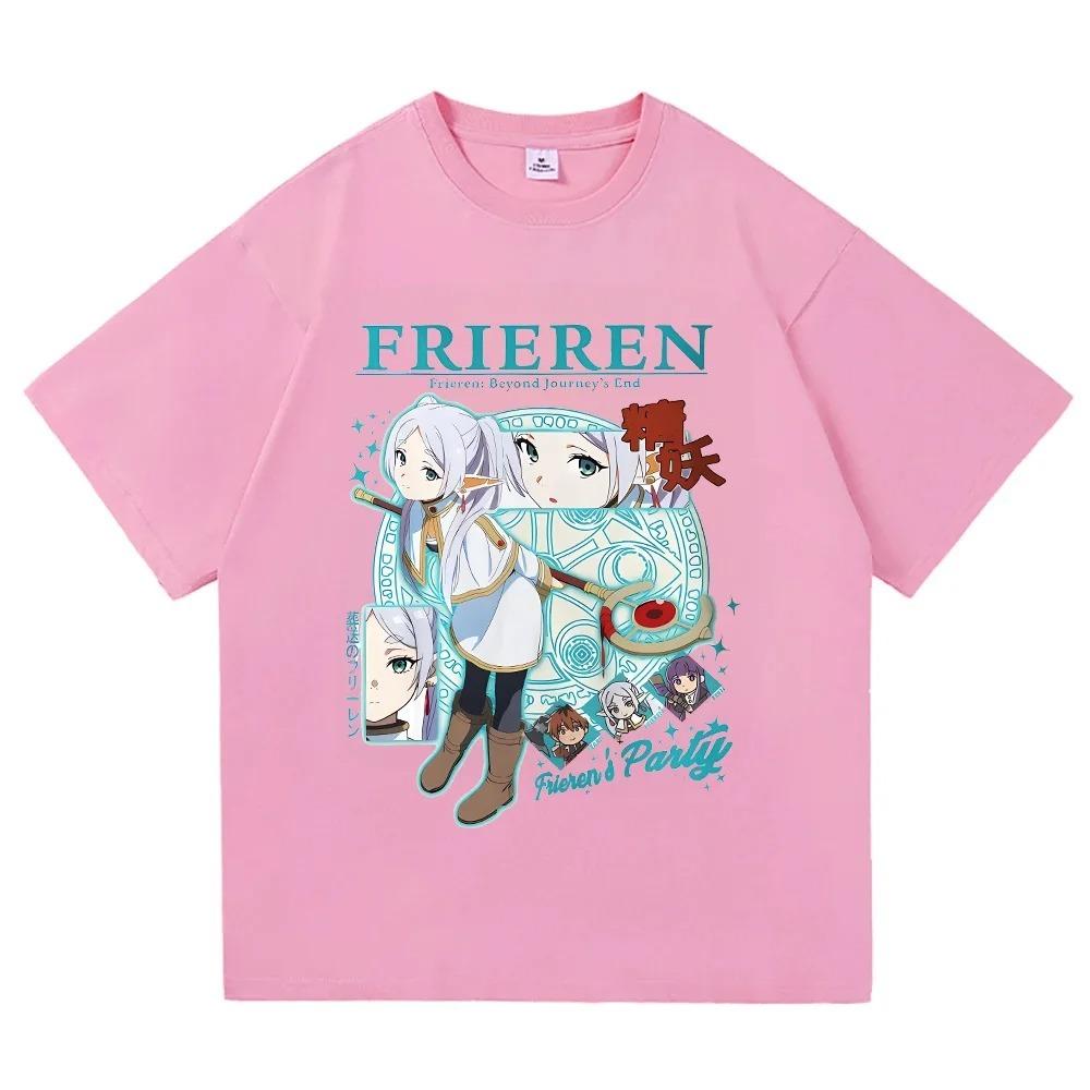 Frieren: Beyond Journey's End Frieren & Party Collage Vintage Anime T-Shirt, Unisex Fantasy Anime Fan Casual Tee,