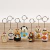 Folder Clip Stationery Kawaii Message Holder Bread Cat Memo Clip Photo Card Stand Memo Holder