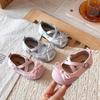 Youth Style Shoes Girls Princess Style Soft Sole Toddler Shoes With Bow Detail Casual Flat Baby