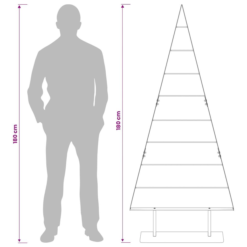 Metal Christmas Tree KUOPIO 180 cm Steel White