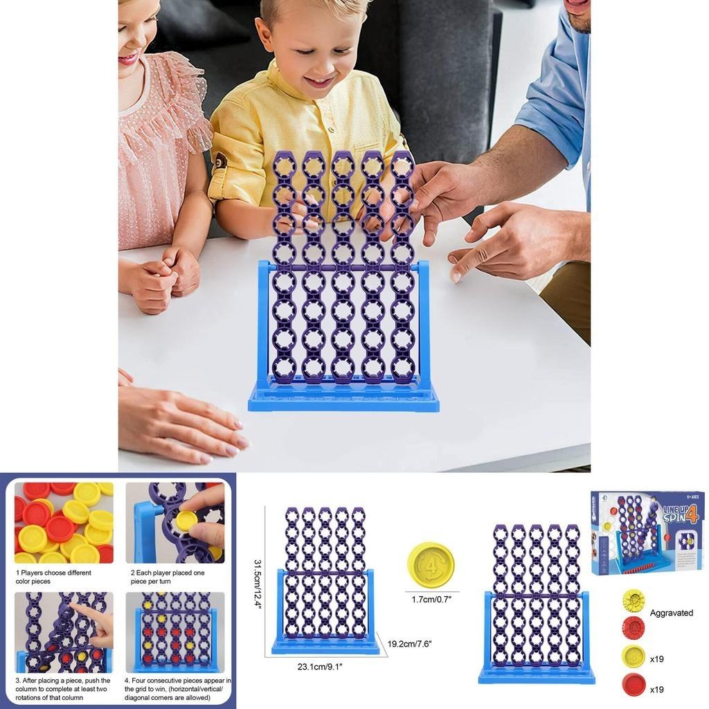 Interactive Plastic Desktop Game With Rotating Four-in-a-row Indoor Fun For Kids And Families Shantou China