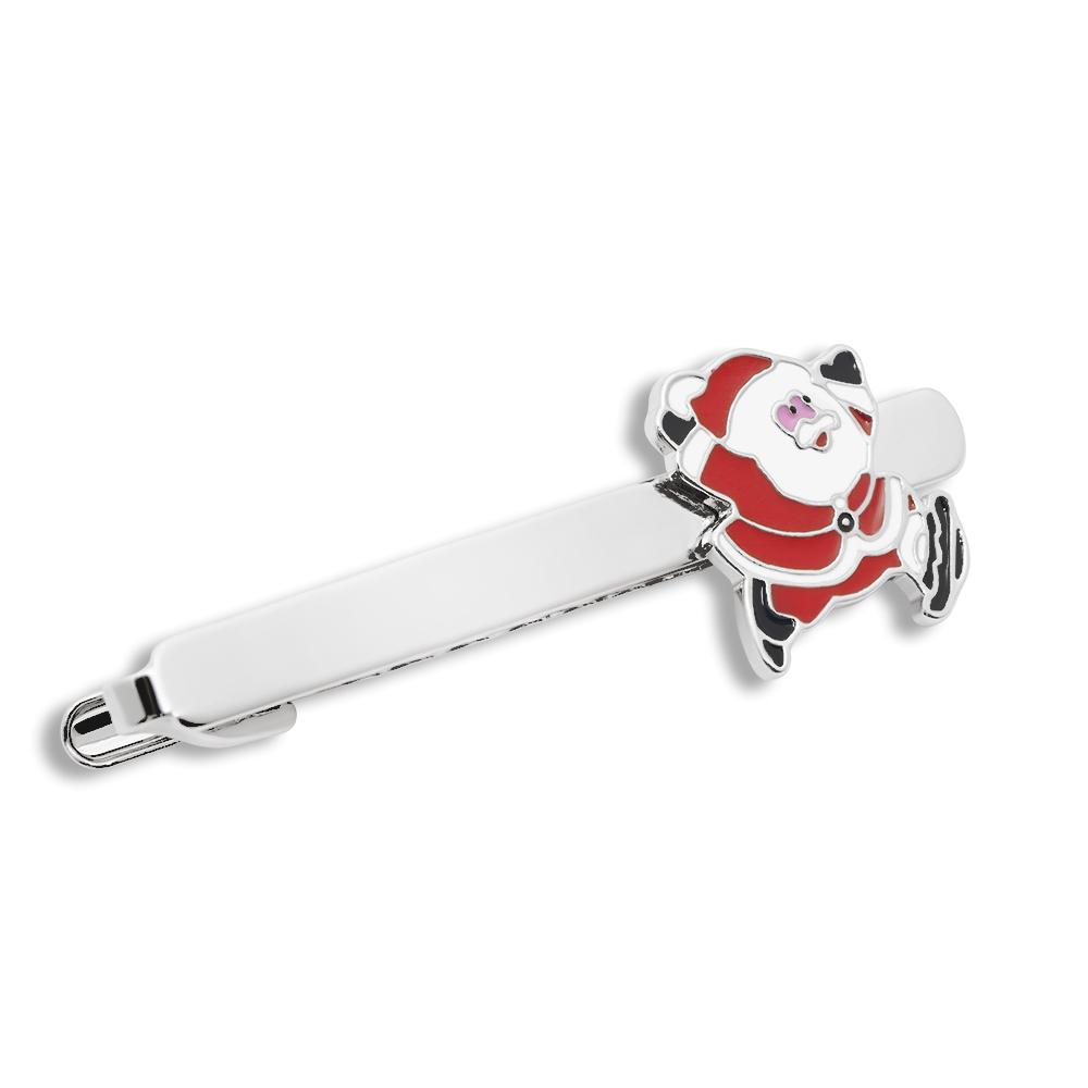 

Funny Santa Claus Shaped Design Mens Tie Clip Merry Christmas Jewelry Accessories