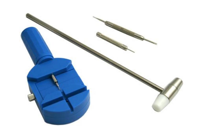 

Синий Стиль Ремешок для Часов Регулировка Длины и Набор Инструментов для Замены Браслета Штифт Мини-штифт и Пружинный стержень (Набор из 4 предметов: съемник, молоток, съемник, съемник)