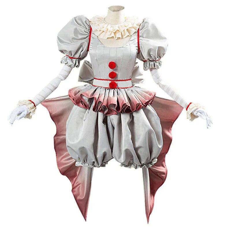 Pennywise Kostüm Set Für Halloween - Horror Clown Outfit Mit Top, Hose & Accessoires