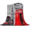 Cabina Telefonica di Londra Coperta in Pile Corallo Lenzuolo Invernale Copriletto Coperta per Divano Letto Leggera Sottile Morbida Calda Coperte in Flanella