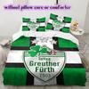 SpVgg Greuther Fürth Vzorovaná Sada Povlečení Přikrývka Potah na Přikrývku Povlak na Polštář Domácí Dekorace Dárek k Narozeninám (1 * povlak na peřinu + 2 * povlak na polštář, bez jádra)
