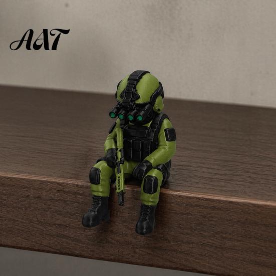 Military Soldier Figurine 3D Printed Desktop Figurine, Model, Miniature Action Figure Ornament for Home Office Car Decor And Lovers Collectible Combat