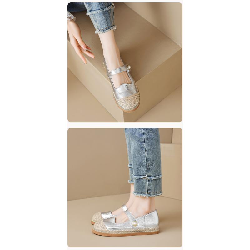 One Strap Mary Jane Shoes Shallow Mouth Small Fragrance Style Fisherman Shoes Women French Inner Higher Single Shoes